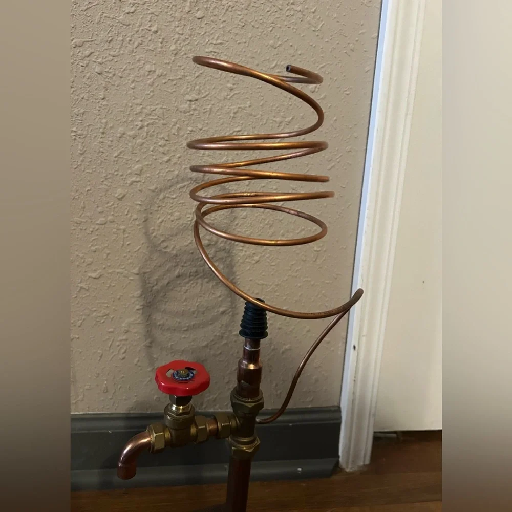 Industrial Copper Whiskey or Beverage Dispenser